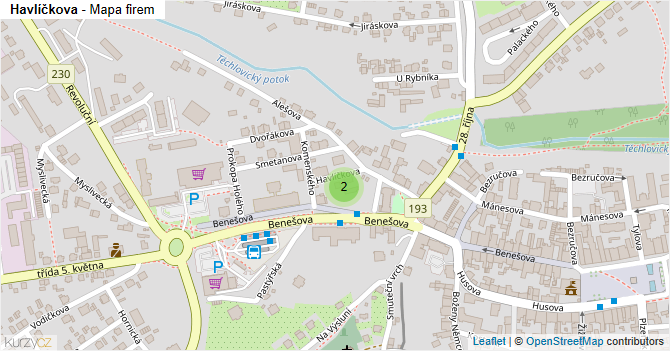 Havlíčkova - mapa firem