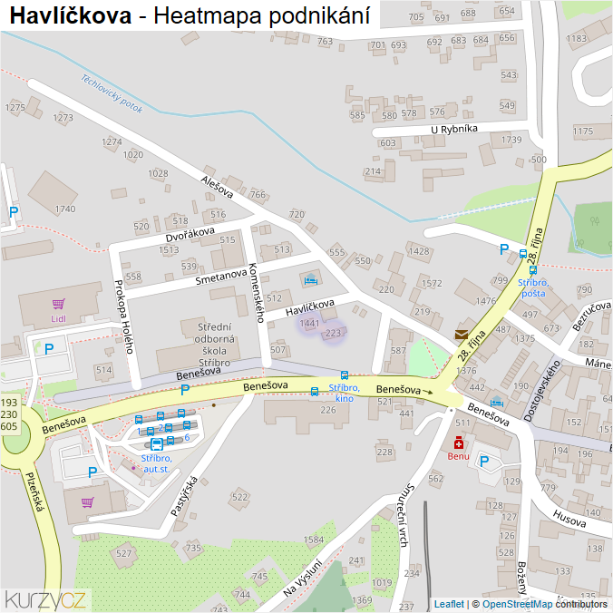 Mapa Havlíčkova - Firmy v ulici.