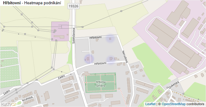 Hřbitovní - mapa podnikání