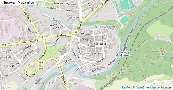 Husova - mapa ulice