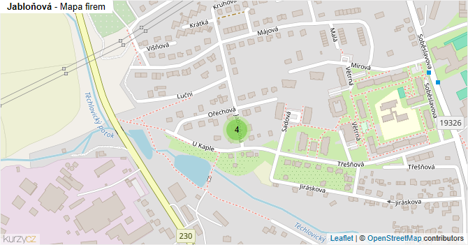 Jabloňová - mapa firem