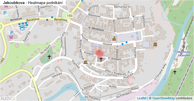 Jakoubkova - mapa podnikání