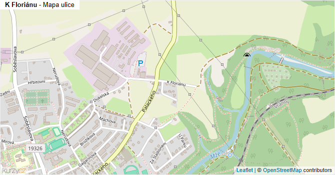 K Floriánu - mapa ulice