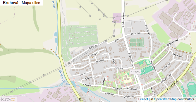 Kruhová - mapa ulice
