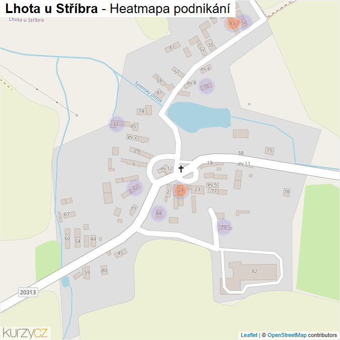 Mapa Lhota u Stříbra - Firmy v části obce.