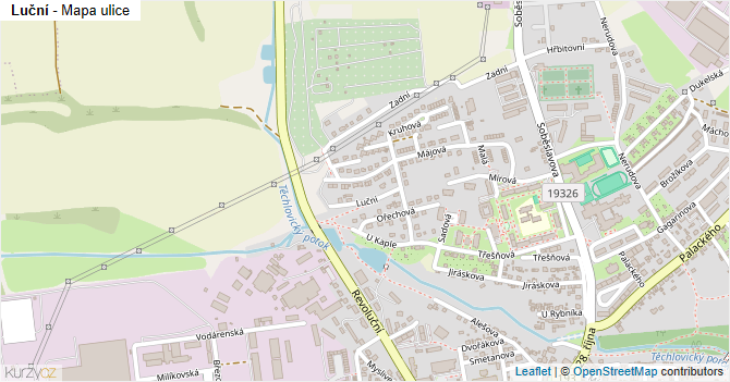 Luční - mapa ulice