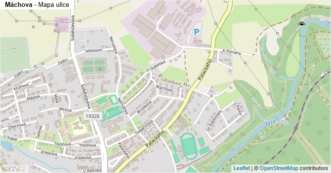 Máchova - mapa ulice