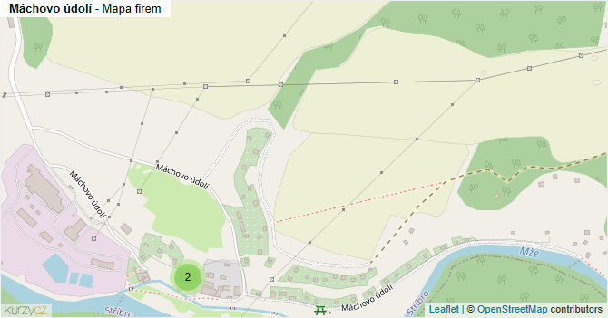 Máchovo údolí - mapa firem