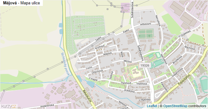 Májová - mapa ulice