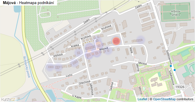 Májová - mapa podnikání