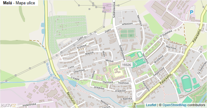 Malá - mapa ulice