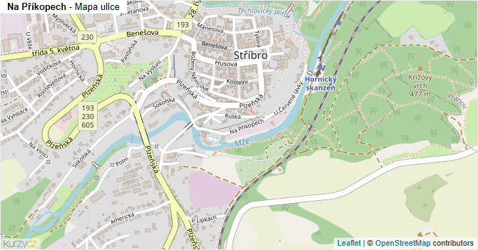Na Příkopech - mapa ulice