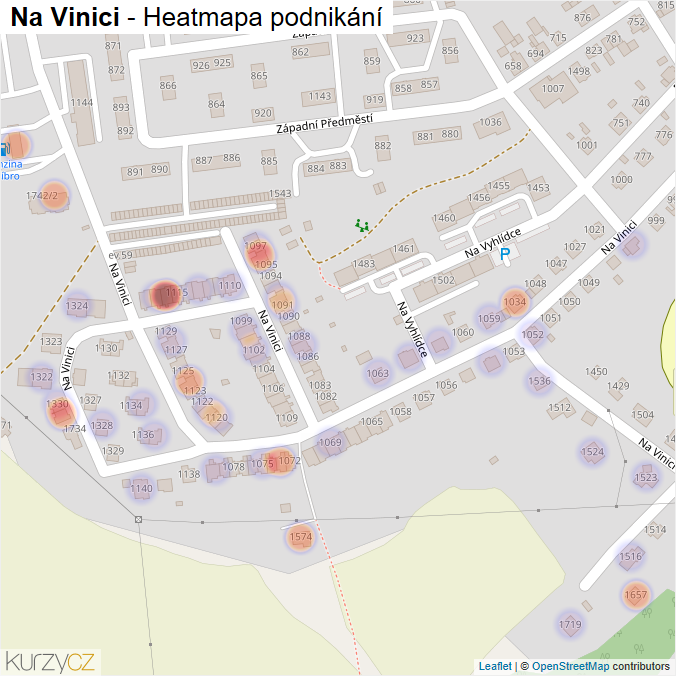 Mapa Na Vinici - Firmy v ulici.