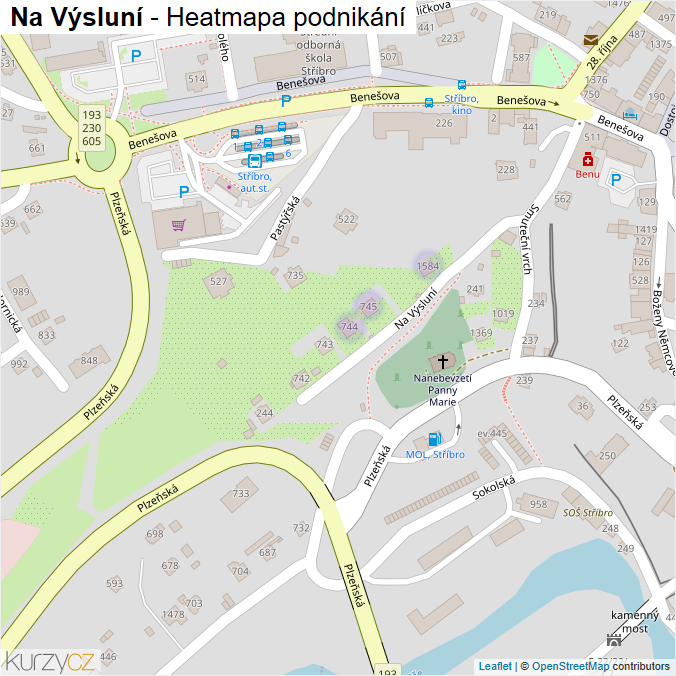 Mapa Na Výsluní - Firmy v ulici.