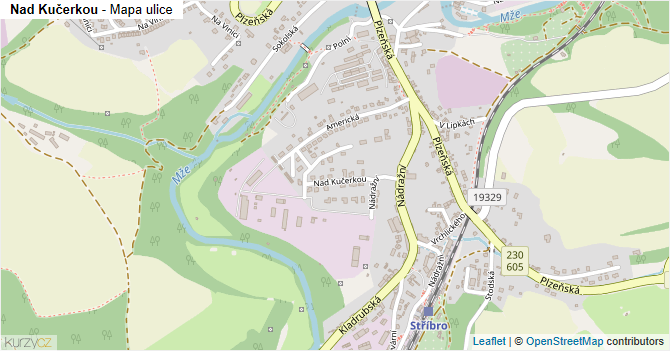Nad Kučerkou - mapa ulice