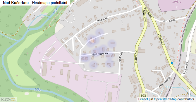 Nad Kučerkou - mapa podnikání