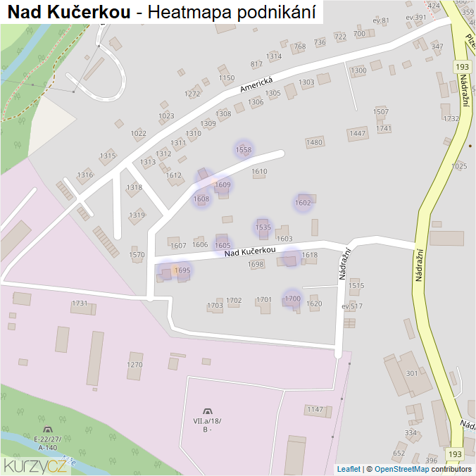 Mapa Nad Kučerkou - Firmy v ulici.