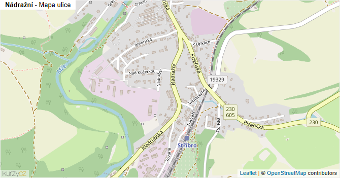 Nádražní - mapa ulice
