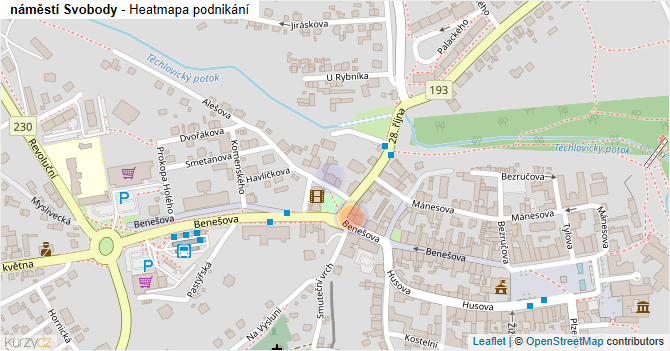 náměstí Svobody - mapa podnikání