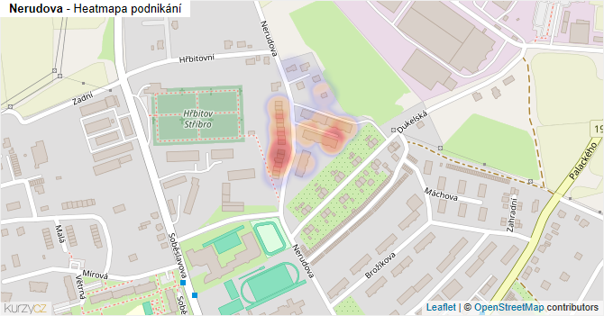 Nerudova - mapa podnikání