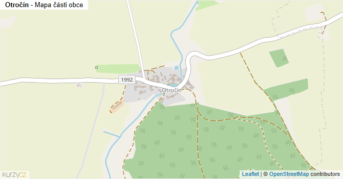 Otročín - mapa části obce
