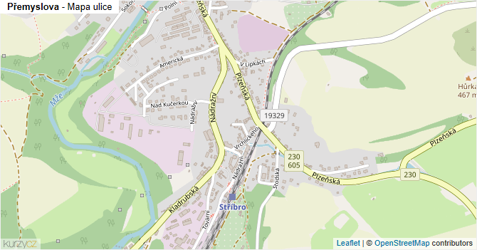 Přemyslova - mapa ulice