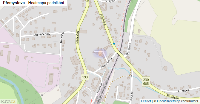 Přemyslova - mapa podnikání