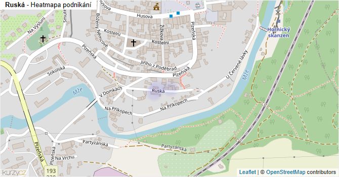 Ruská - mapa podnikání