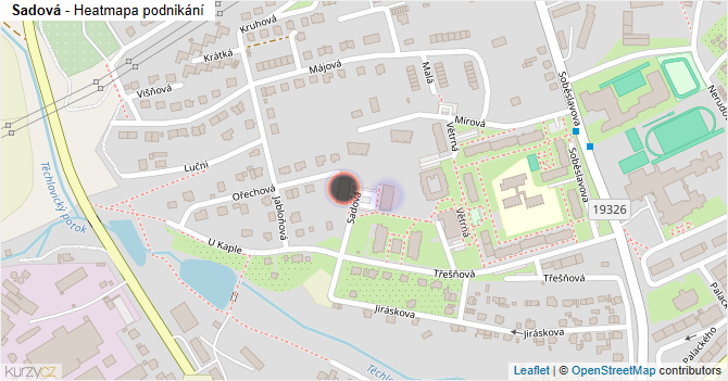 Sadová - mapa podnikání