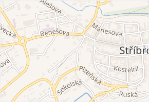 Smuteční vrch v obci Stříbro - mapa ulice