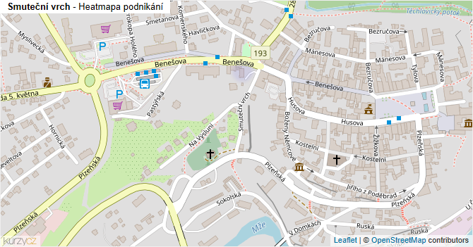 Smuteční vrch - mapa podnikání