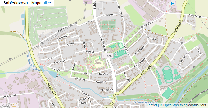 Soběslavova - mapa ulice