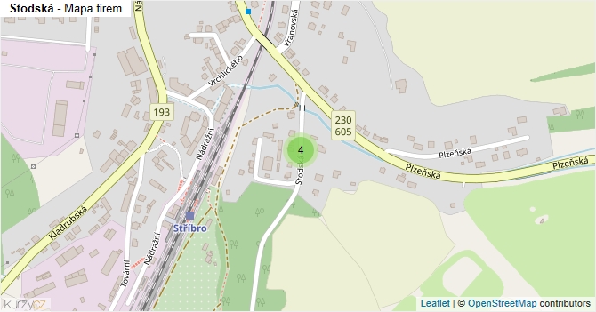 Stodská - mapa firem