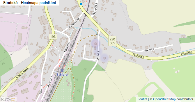 Stodská - mapa podnikání
