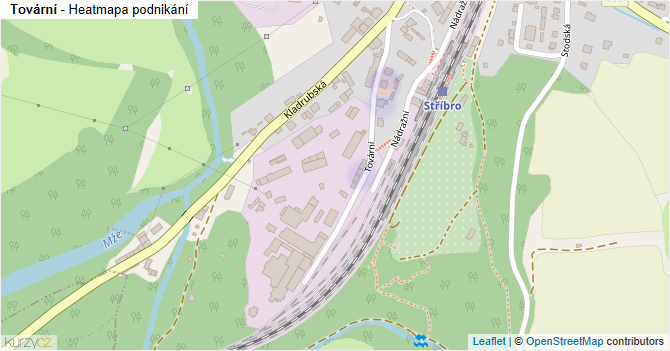Tovární - mapa podnikání