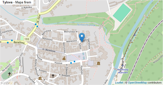 Tylova - mapa firem