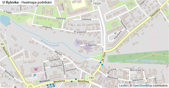 U Rybníka - mapa podnikání