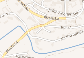 V Domkách v obci Stříbro - mapa ulice