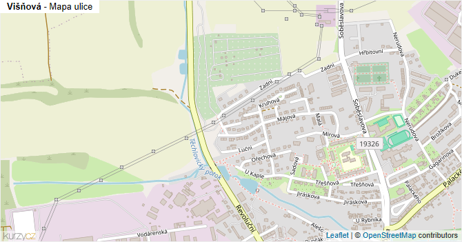 Višňová - mapa ulice