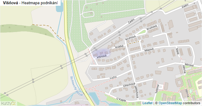 Višňová - mapa podnikání
