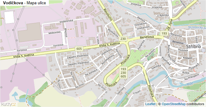 Vodičkova - mapa ulice
