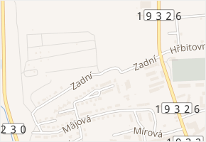 Zadní v obci Stříbro - mapa ulice