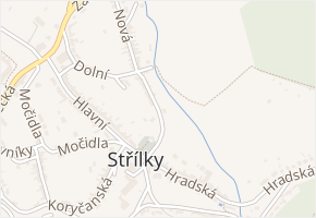 Hřbitovní v obci Střílky - mapa ulice