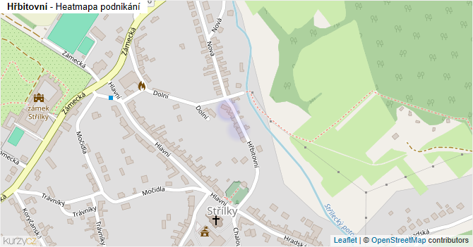 Hřbitovní - mapa podnikání