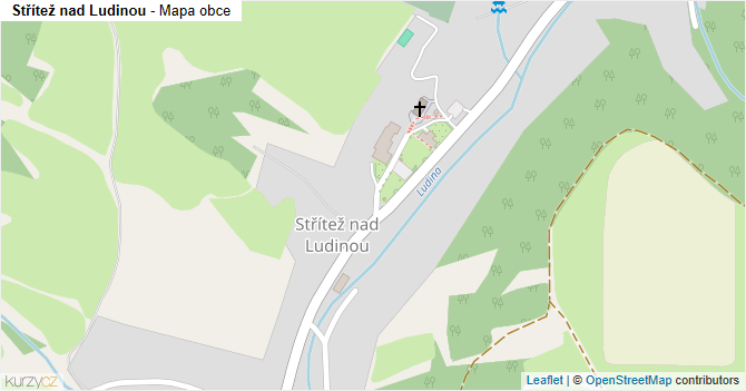 Střítež nad Ludinou - mapa obce