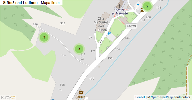 Střítež nad Ludinou - mapa firem