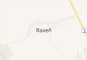 Raveň v obci Střítež - mapa části obce