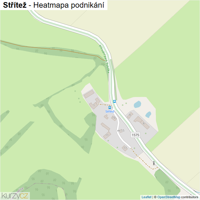 Mapa Střítež - Firmy v části obce.