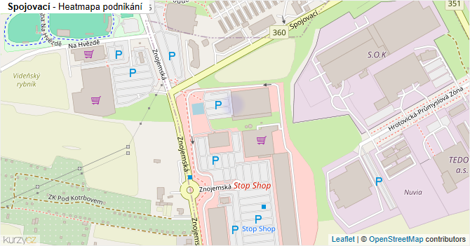 Spojovací - mapa podnikání