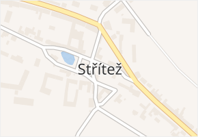 Střítež v obci Střítež - mapa části obce